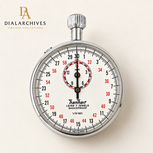 Vintage Hanhart Mechanical Stopwatch – 7 Jewels – 1/10 Sec – Made in Germany