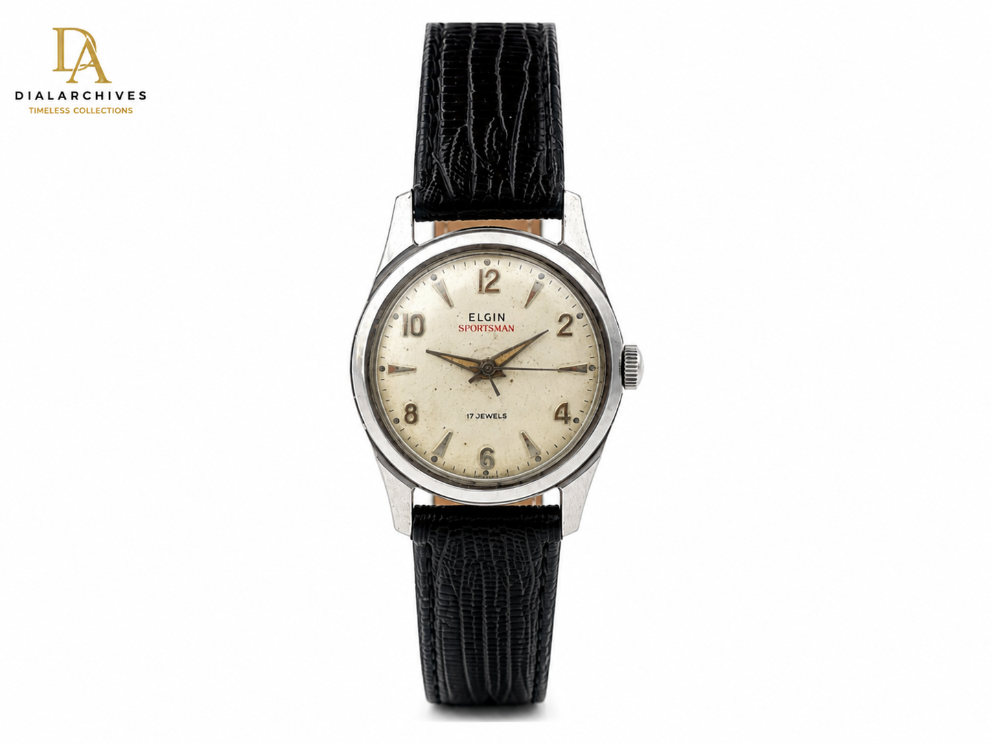 Vintage Elgin Sportsman 17 Jewels Manual-Wind Men’s Watch – Stainless Steel