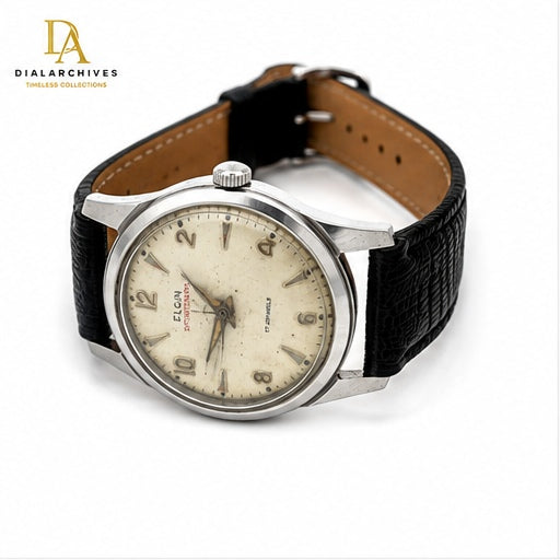 Vintage Elgin Sportsman 17 Jewels Manual-Wind Men’s Watch – Stainless Steel