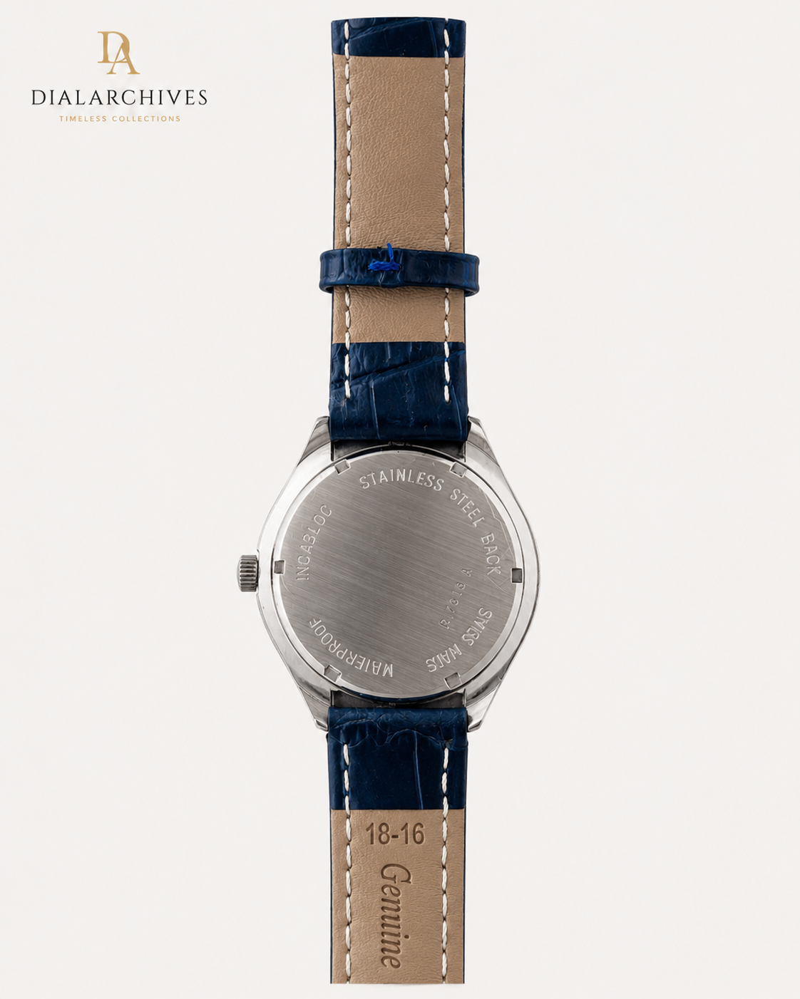 Vintage Marvin Incabloc – Blue Sunburst Dial, Date, Stainless Steel Case
