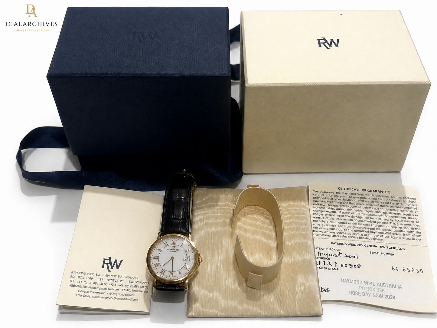 Raymond Weil Genève 4172P Swiss Quartz Dress Watch – Near New – Box & Papers – 2001