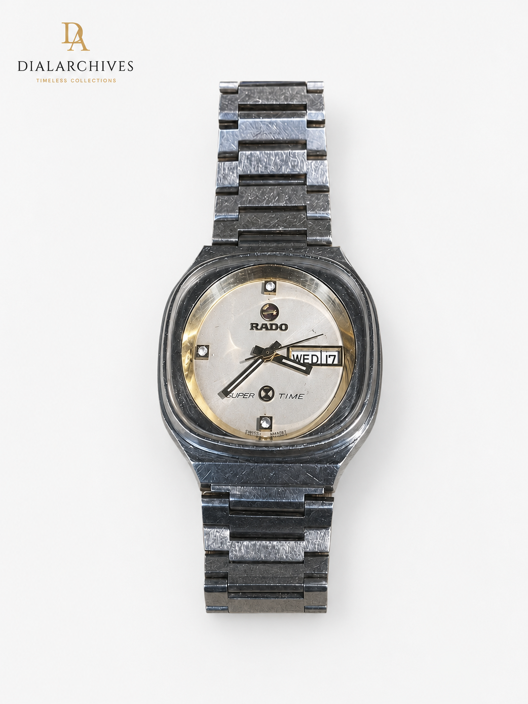 1973 Rado Automatic Watch –Super Time Model, Working – Fair Vintage Condition