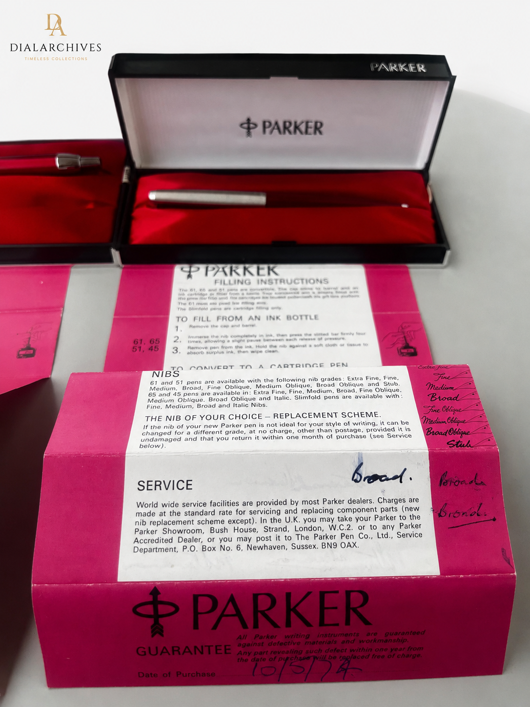 Vintage Parker Pen Lot - Parker 45 Fountain, Ballpoint Duo & Gold Fluted Pen