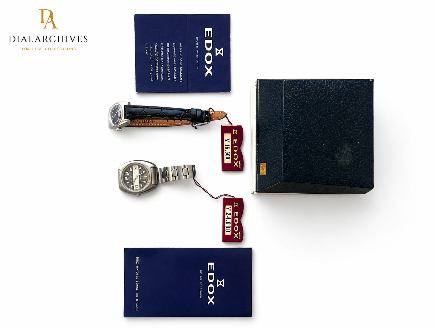 Edox Bluebird Vintage Automatic His & Hers Set – Swiss Made, Original Box & Papers