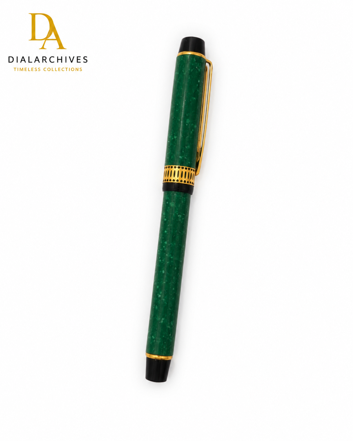 Waterman Man 100 Patrician Green Marble Ballpoint Pen with Original Papers