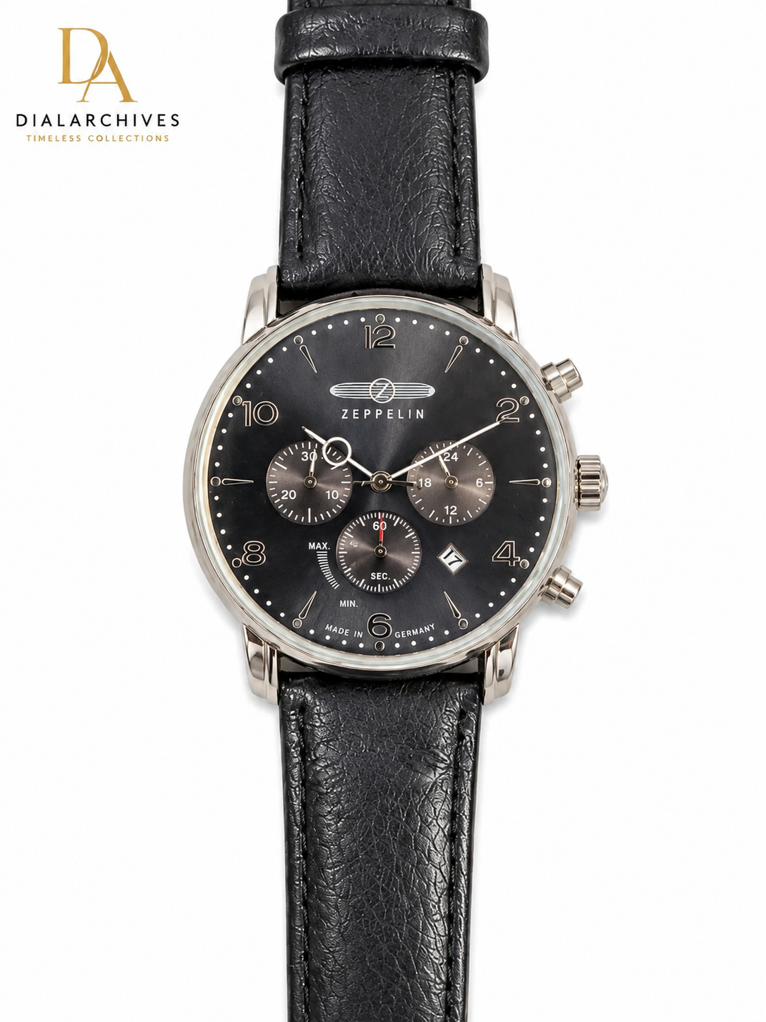 Zeppelin 100 Jahre Ref. 7580-2 German Chronograph Watch – Black Dial