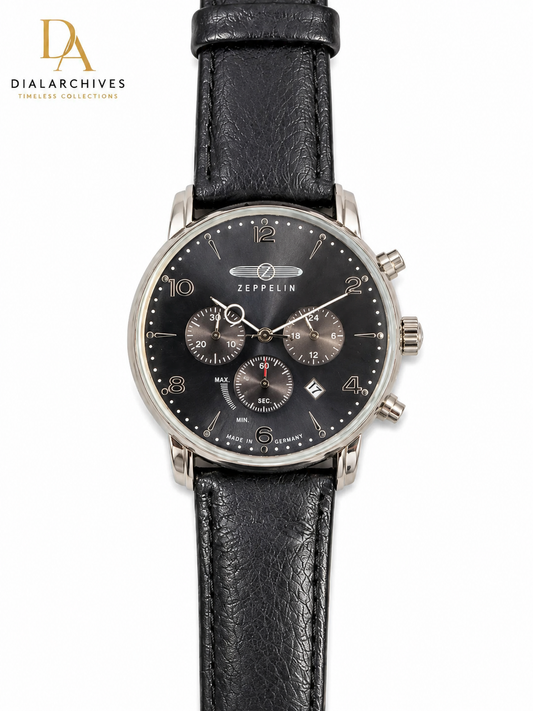 Zeppelin 100 Jahre Ref. 7580-2 German Chronograph Watch – Black Dial