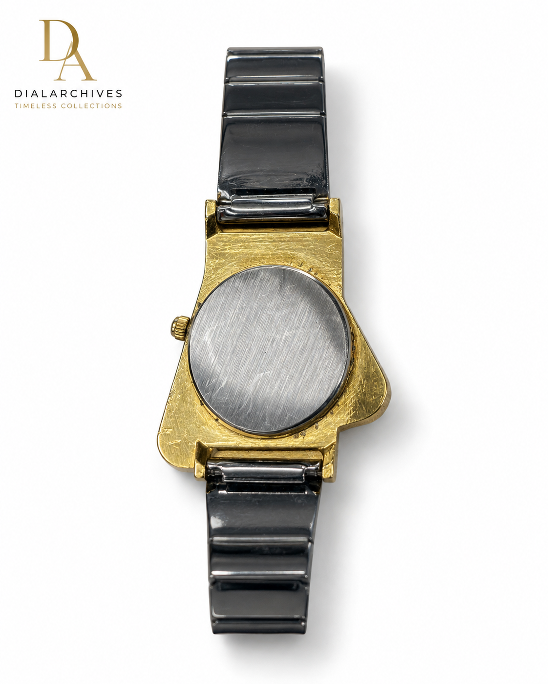 Vintage Guillaume Swiss Made Triangle Watch – Two-Tone Geometric Design