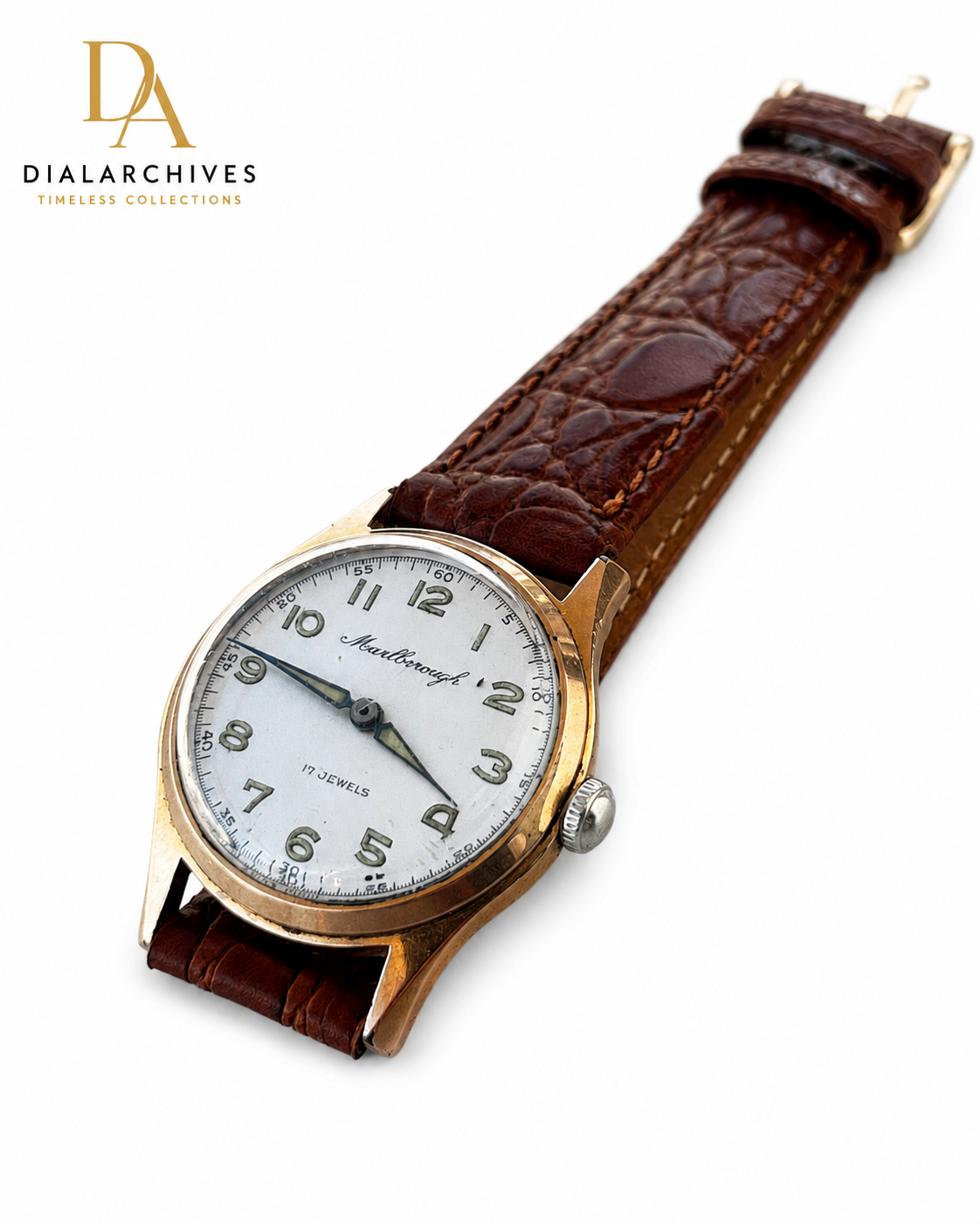Vintage Marlborough 17 Jewels Swiss Made Manual Wind Watch