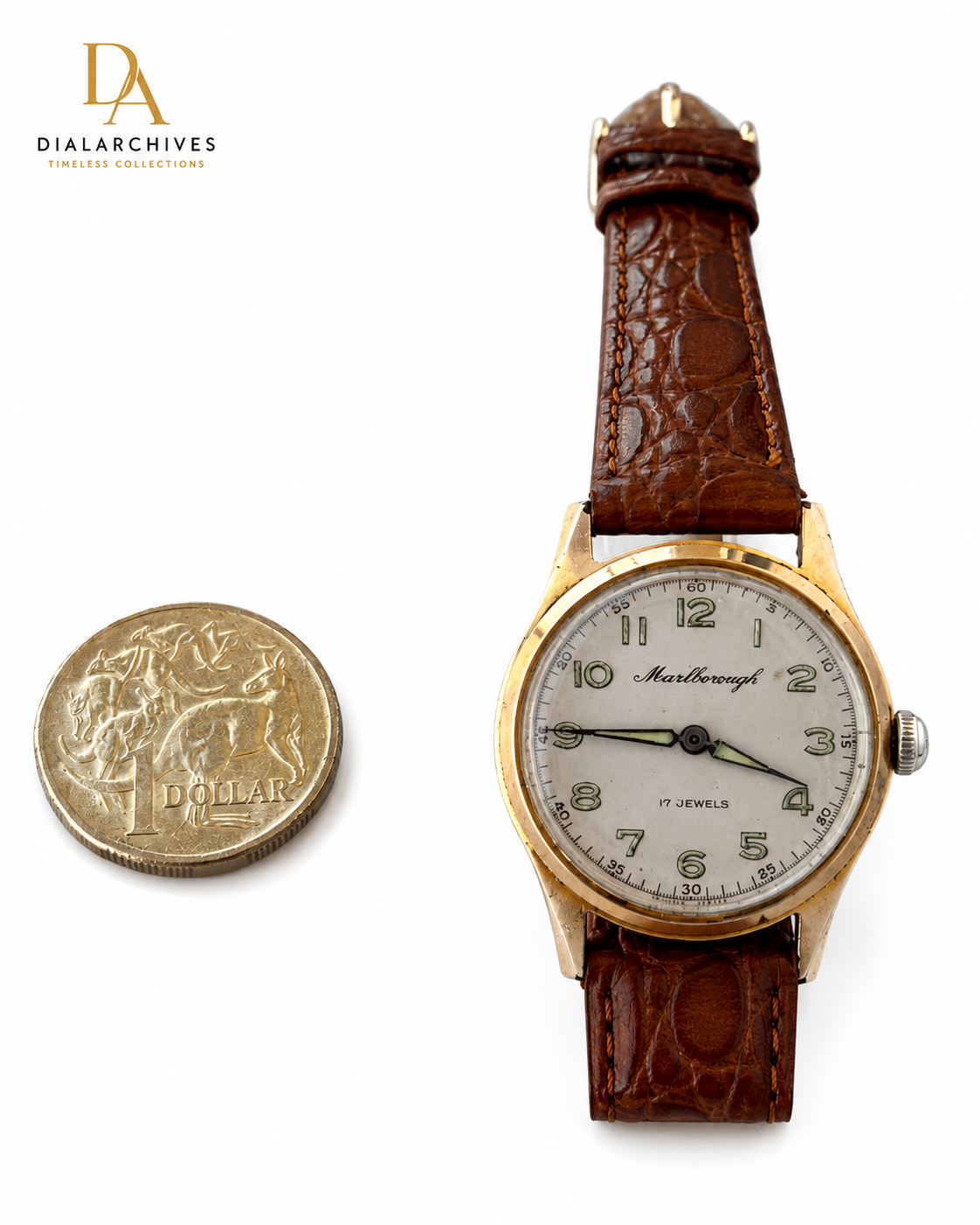 Vintage Marlborough 17 Jewels Swiss Made Manual Wind Watch