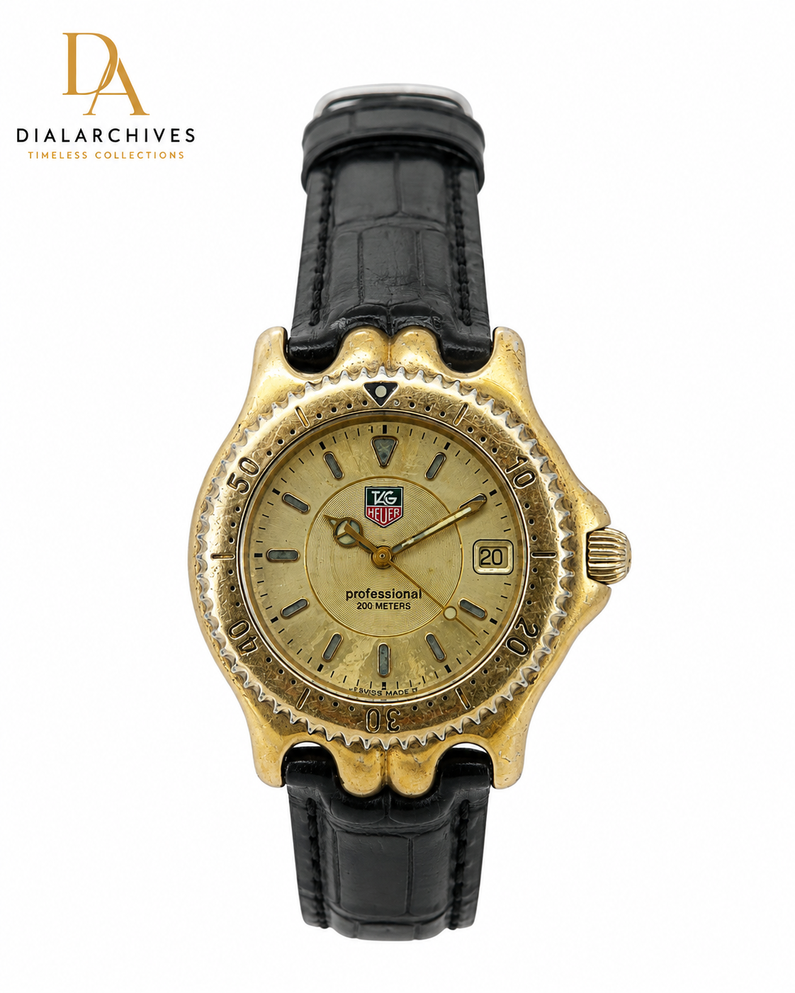 Vintage TAG Heuer Professional 200M Gold-Tone Quartz Watch – Swiss Made