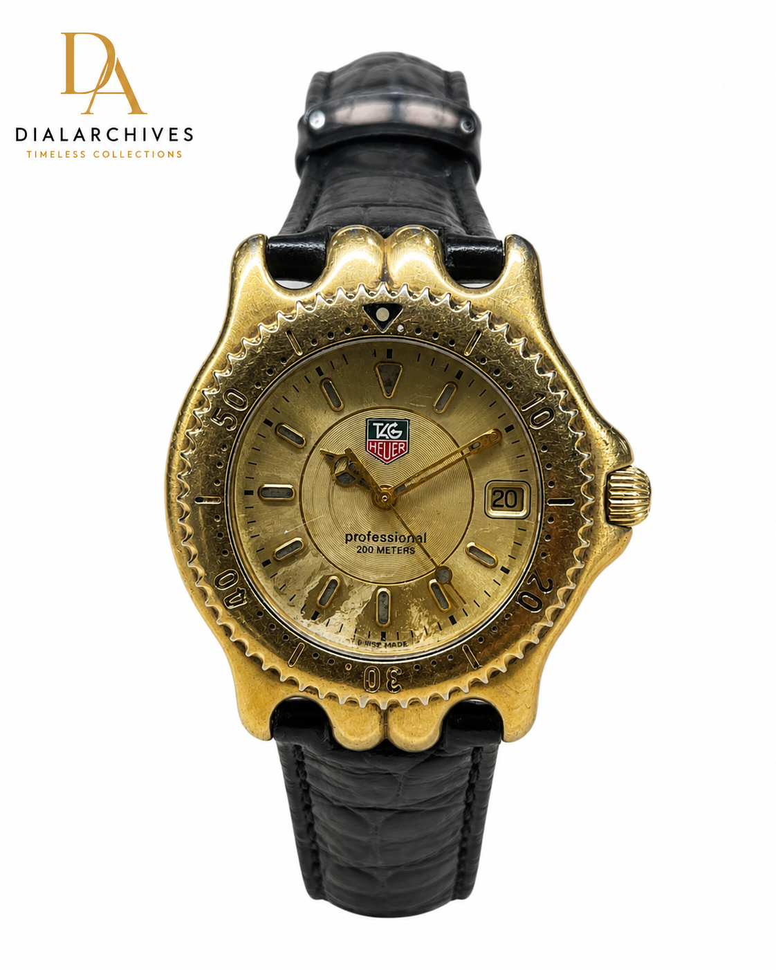 Vintage TAG Heuer Professional 200M Gold-Tone Quartz Watch – Swiss Made