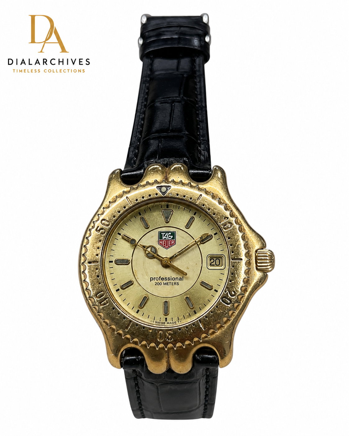 Vintage TAG Heuer Professional 200M Gold-Tone Quartz Watch – Swiss Made
