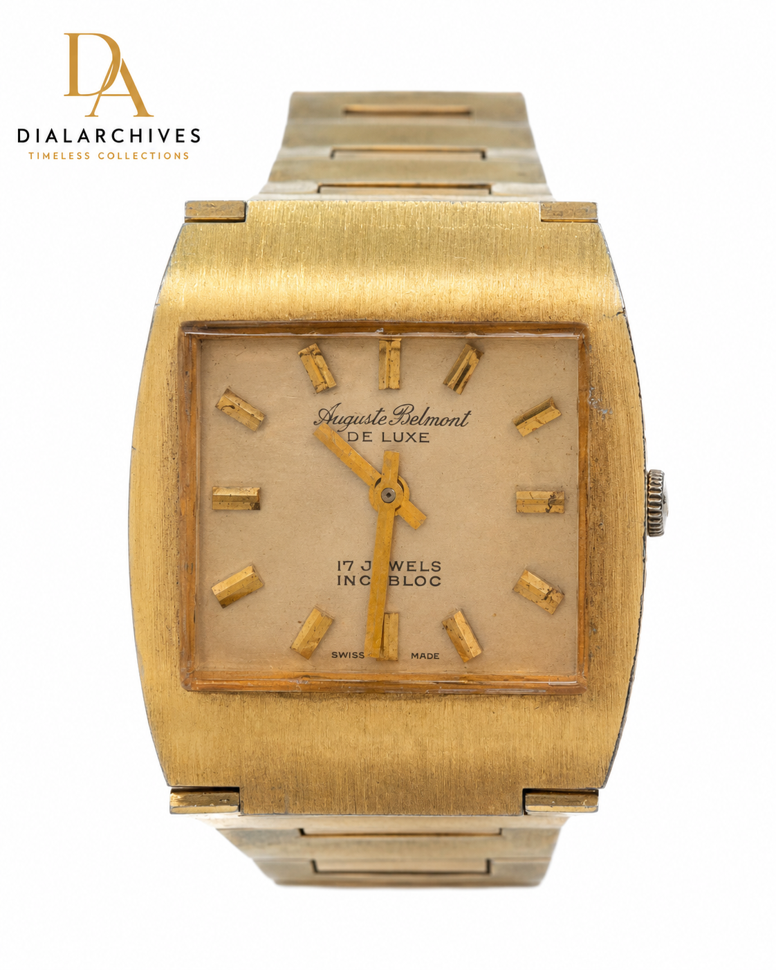 Vintage Auguste Belmont De Luxe 17 Jewels Incabloc Swiss Made Mechanical Watch