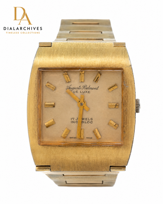 Vintage Auguste Belmont De Luxe 17 Jewels Incabloc Swiss Made Mechanical Watch