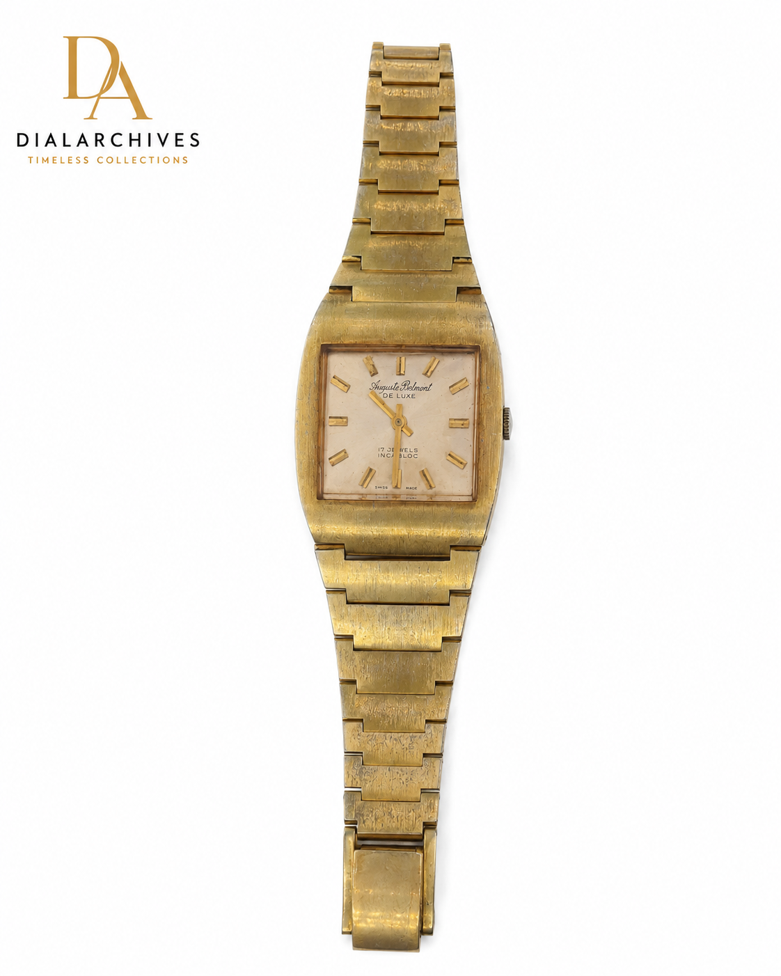 Vintage Auguste Belmont De Luxe 17 Jewels Incabloc Swiss Made Mechanical Watch