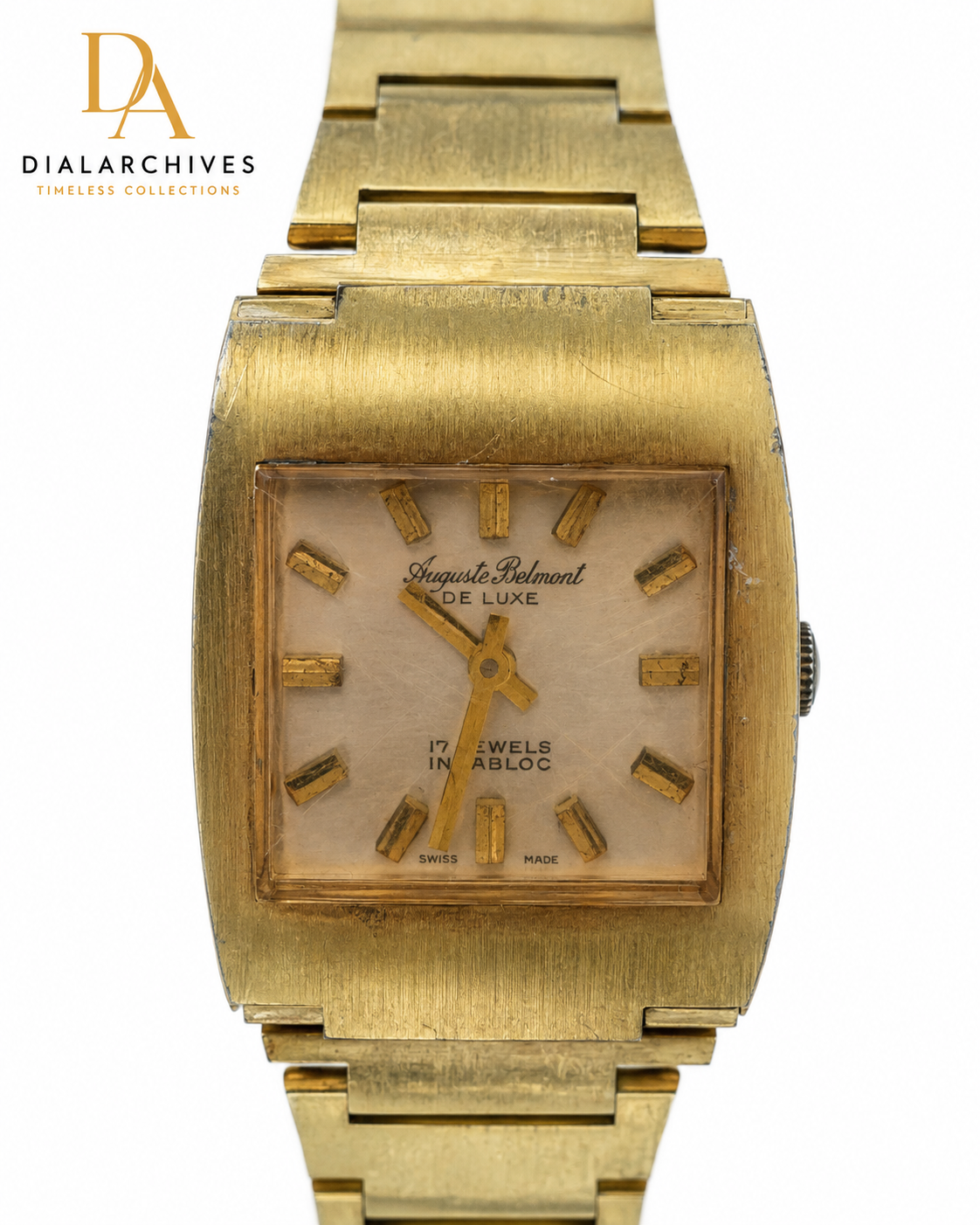 Vintage Auguste Belmont De Luxe 17 Jewels Incabloc Swiss Made Mechanical Watch