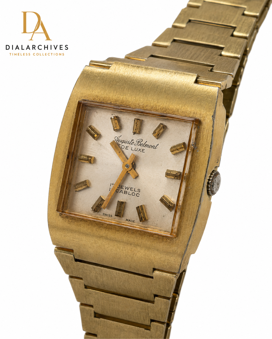 Vintage Auguste Belmont De Luxe 17 Jewels Incabloc Swiss Made Mechanical Watch