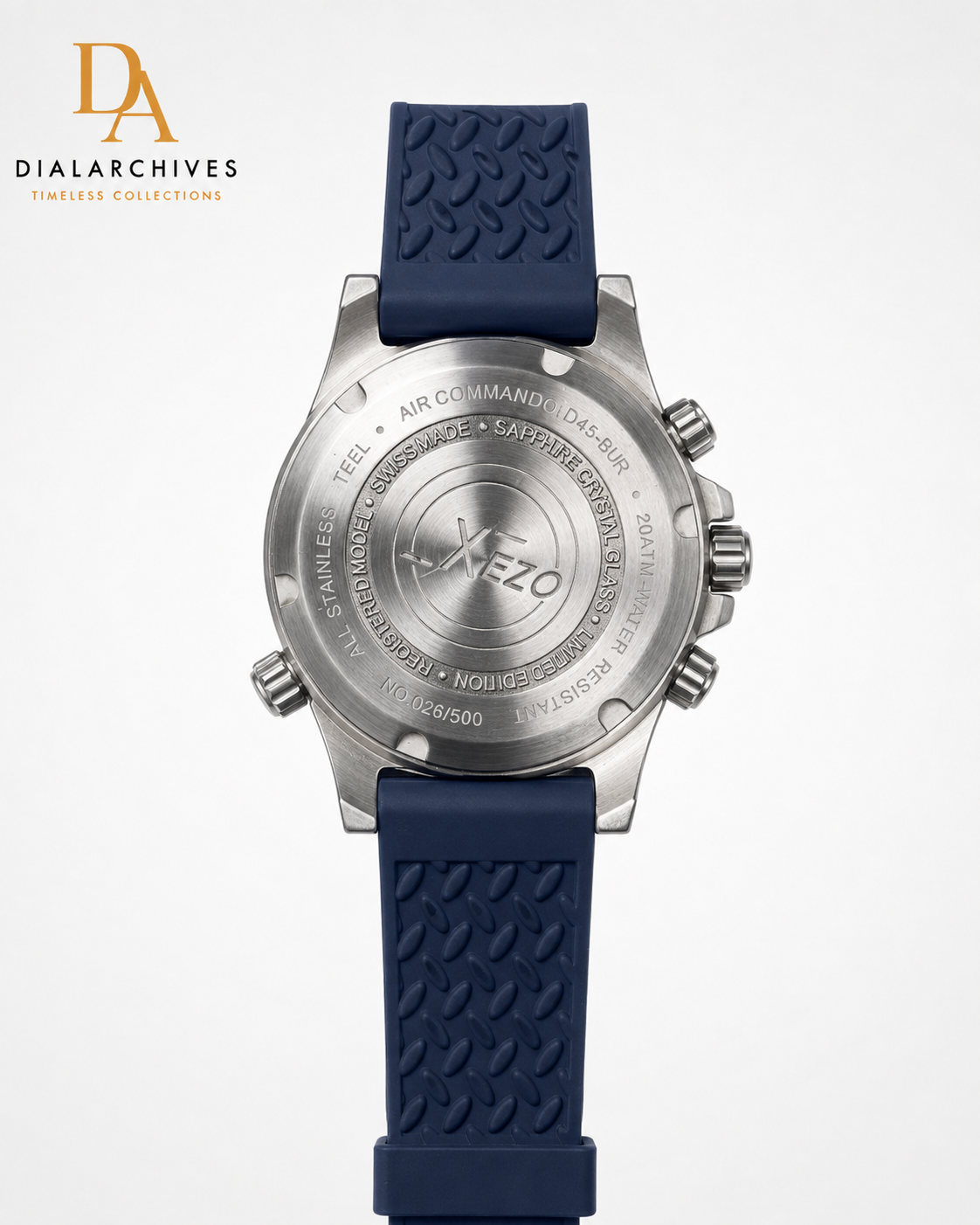 Xezo Air Commando D45-BU Limited Edition Swiss Made Chronograph – Box & Manual