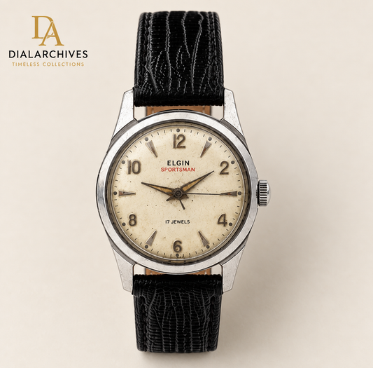 Vintage Elgin Sportsman 17 Jewels Manual-Wind Men’s Watch – Stainless Steel